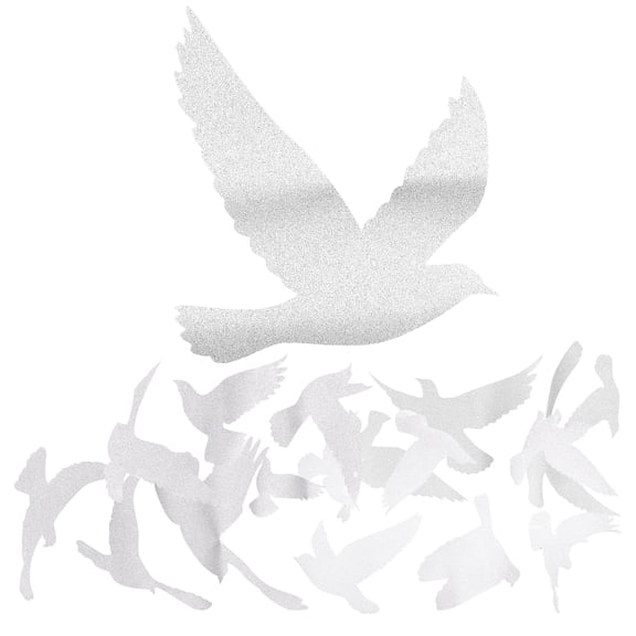WORGEOUS 23 Sheets Summer Window Stickers Fake Bird-shaped Glue-free Decals