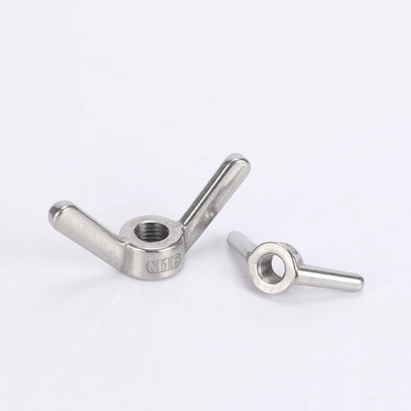 BESTYASH 24Pcs Wing Nut Plated Silver Stainless Steel Butterflies Nuts for Electronic Devices Hardware