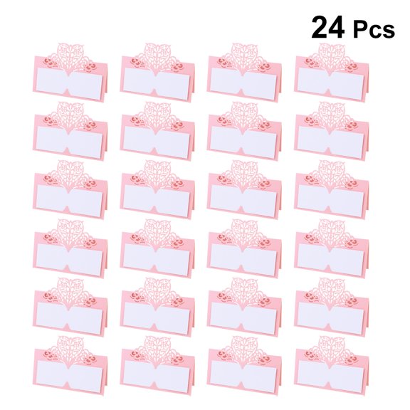 24-Pack Large Table Name Place Cards for Wedding Party Favor Decor with Cut Design