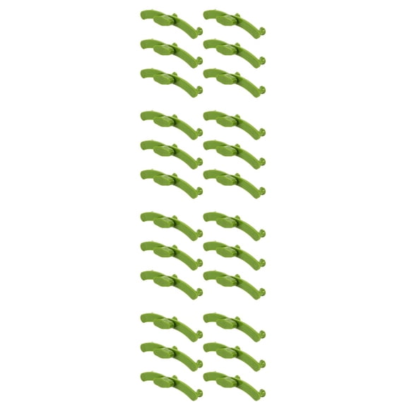 FUEENIRVA Gardening Bender Clips, Green Plastic, Strong and Durable for Plant Training