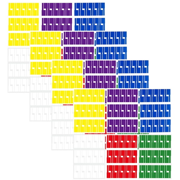 FUEENIRVA Cable Label Tags P-shaped PVC Users Needing Cable Organization Other Places 24 Sheets