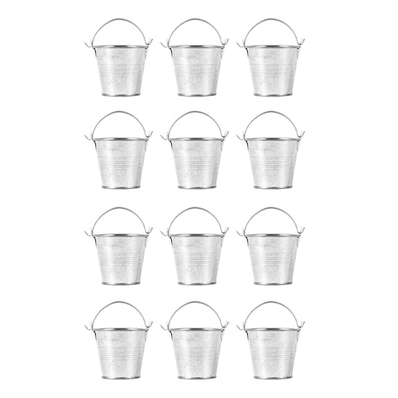GETAJGHSD Mini Metal Buckets for Wedding Party 24Set 11.8x7.9x3.9in