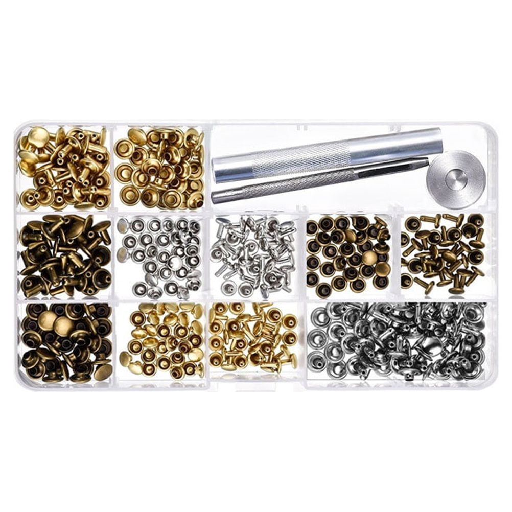 WORGEOUS 240 Set Rivet Installation Tool Kit Button Press Double Sided ...