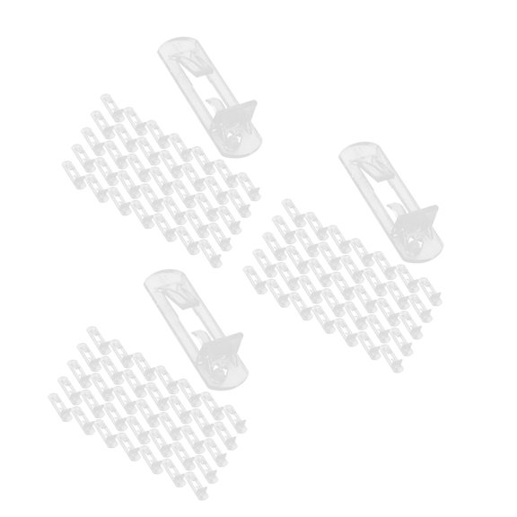 WORGEOUS 240 pcs  Self-Locking Shelf Support Pegs Transparent Cabinet Shelf Clips Plastic Locking Shelf Pin