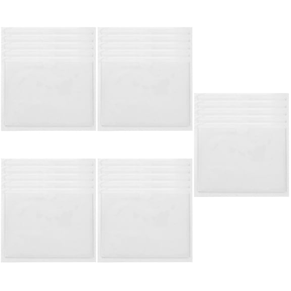 Mobutofu Adhesive PVC Card Pockets Transparent Protective Sleeves 25Pcs