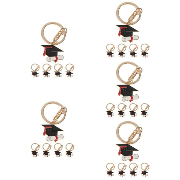 WORGEOUS 25 pcs Graduation Keyring Charms Keychain Pendant Graduation Season Gifts Graduation Party Favors