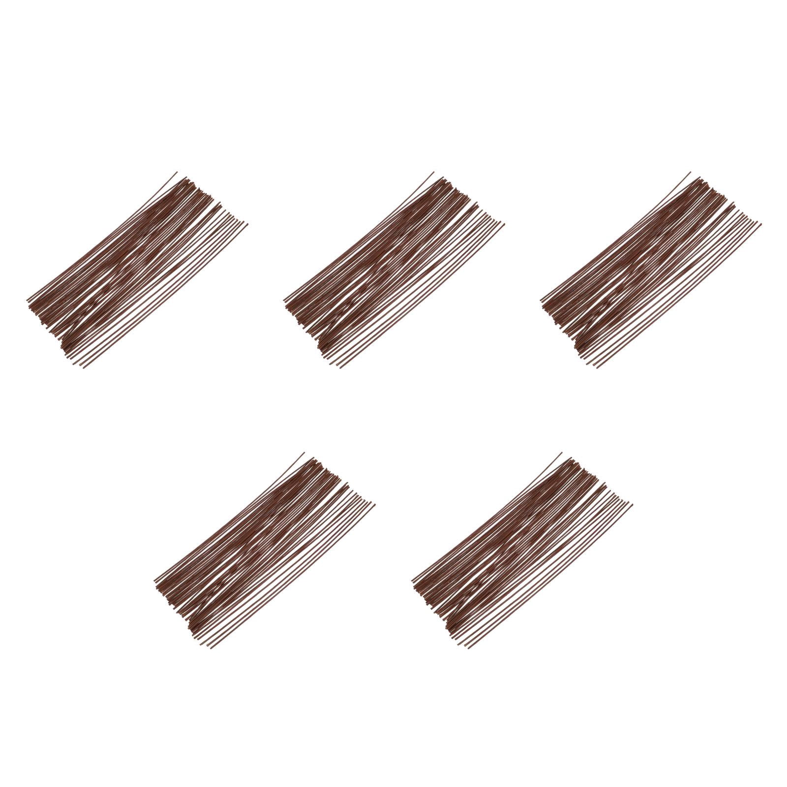 WORGEOUS 250 Pcs Brown Floral Wire Stems for Crafting, Artificial Flower Arrangements, Bouquet Wrapping, and Flower Sticks