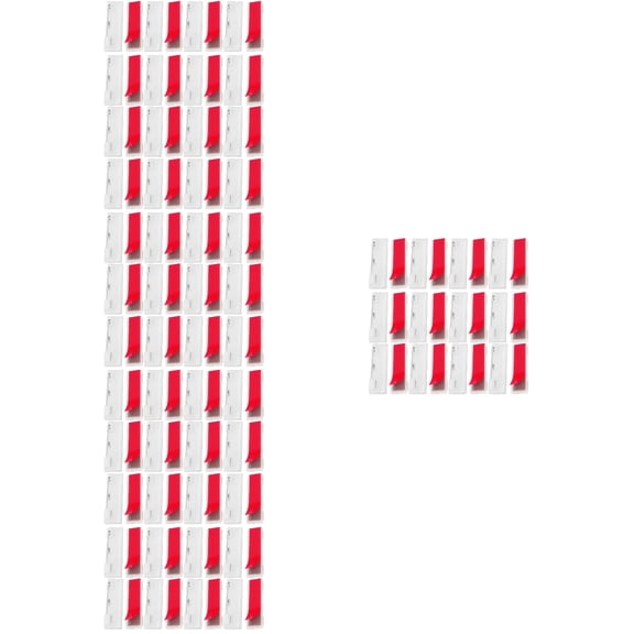 WORGEOUS 250 pcs DIY Adhesive Badge Plastic Self-adhesive Bar Worker Number Safety Pin
