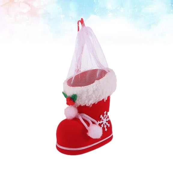 BESTYASH Candy Boots Christmas Tree Ornaments, Multi-Color Holiday Hanging Decorations, Set of 2 Festive Pieces
