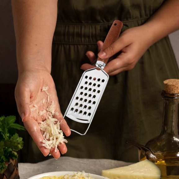 WORGEOUS Stainless Steel Cheese Grater 2Pcs Silver Efficient Grating Home Cooks