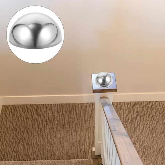 BESTYASH 2Pcs Stainless Steel Hemisphere Ball Polished Mirror Surface Decorative Sphere for Garden