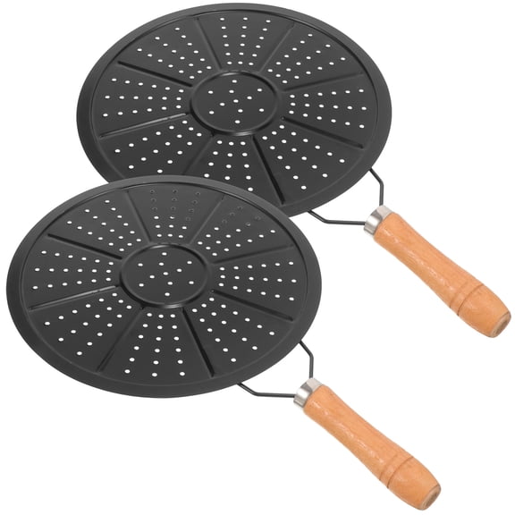 BESTYASH Heat Resistant Mat for Kitchen Cooking Tools Black Wooden and Iron 2Pcs