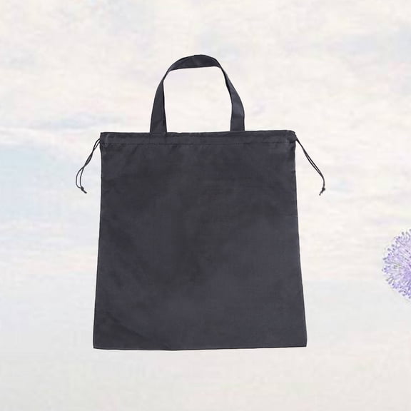 BESTYASH 2Pcs Spacious Black Drawstring Storage Pouch for Shopping and Daily Needs