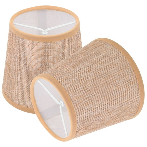 BESTYASH 2-Pack Khaki Lamp Shade Covers for Desk Lamps, Soft Light Diffuser for Home Office Decor