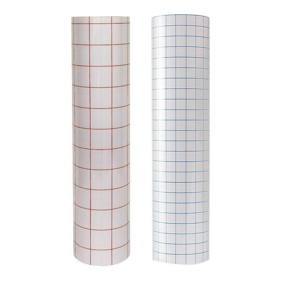 WORGEOUS 2-Pack Transfer Tape with Grid Lines for Crafts, Scrapbooking, and Vinyl Projects, Practical Adhesive Transfer Tape