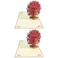 thumbnail image 1 of WORGEOUS 2pcs 3D Ferris Handmade Greeting Cut with Envelope Valentine Cards May, 1 of 8