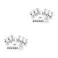thumbnail image 1 of WORGEOUS 2pcs 3L3R Guitar String Tuning Pegs Tuners Machine Heads A-57 (Chrome), 1 of 8