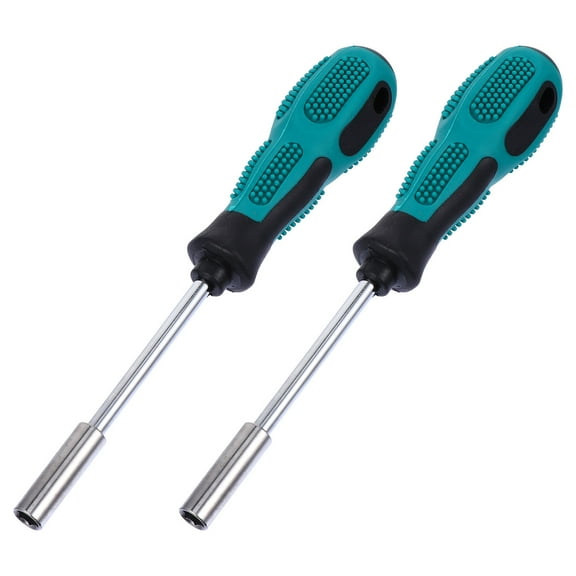 WORGEOUS 2pcs 6.35mm Extension Handle Hexagon Screwdriver Multifunctional Hand Tool