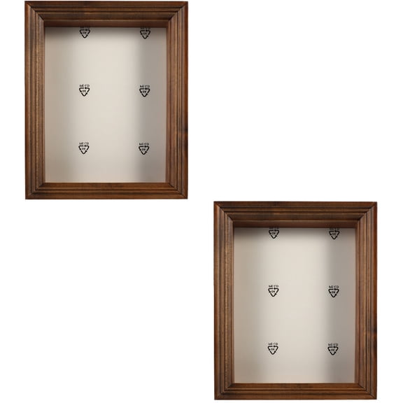 SKISUNO Decorative Coffee Shadow Box Keepsake and Photo Display Case 2Pcs
