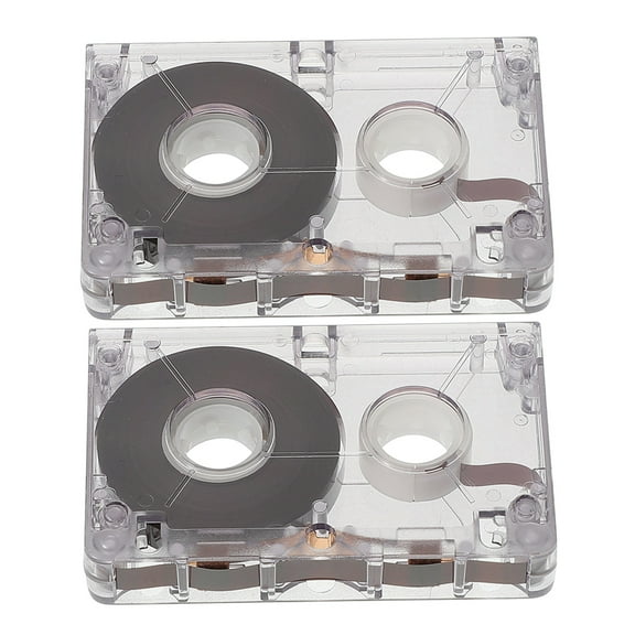 WORGEOUS 2pcs Blank Cassette Tapes 60 Minute Portable Clear Cassette For Interview Machines Recording Music Speech Diy Projects