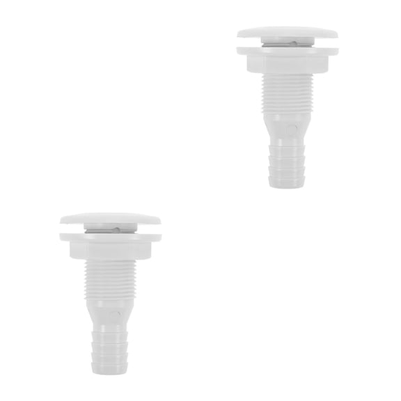 WORGEOUS 2pcs Boat Yacht Motorhome Drainage Outlet Fitting Thru Hull Fitting Fishing Boat Bottom Sewer Outlet Drain Valve Drain Plug (3/4 Inch)