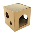 thumbnail image 1 of WORGEOUS 2pcs Cat House Toy Cat Cardboard House Cat Scratch Plaything Kitten Scratch House, 1 of 8