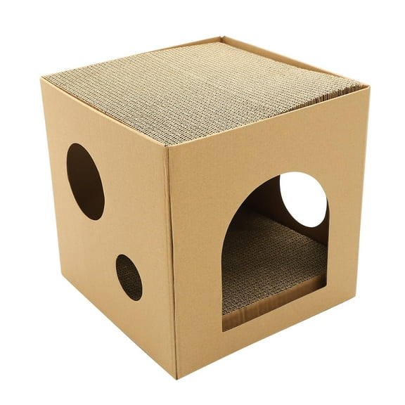 WORGEOUS 2pcs Cat House Toy Cat Cardboard House Cat Scratch Plaything Kitten Scratch House