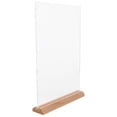 thumbnail image 1 of WORGEOUS 2pcs Clear Acrylic Sign Holder with Wood Base Display Stand Acrylic Photo Stand Acrylic Stand Holder Acrylic Sign Holder With Wood Base for Menus Flyers Photos, 1 of 8