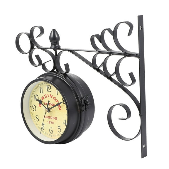 WORGEOUS 2-Pack Hanging Wall Clocks, Stylish Home and Office Decor, Modern Design Decorative Wall Clock Set