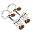 thumbnail image 1 of 2pcs Creative Coffee Cup Key Chains Exquisite Hanging Pendant Key Ring, 1 of 8