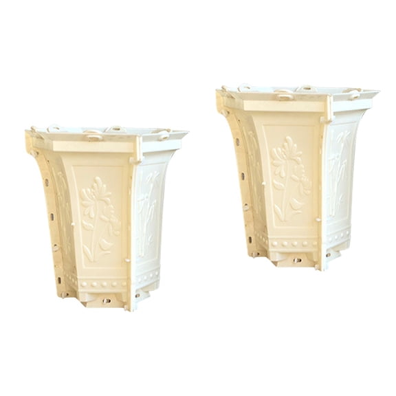FUEENIRVA Sturdy Hexagonal Flower Pot Mold White Plastic for Resin Casting 2Pcs