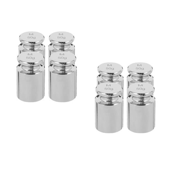 Worgeous 2pcs 50g Calibration Weight Jewelry Scale Lab Educational Science Supplies Food Calibration Weight for Digital Scale Balance and Precision Measurement Silver