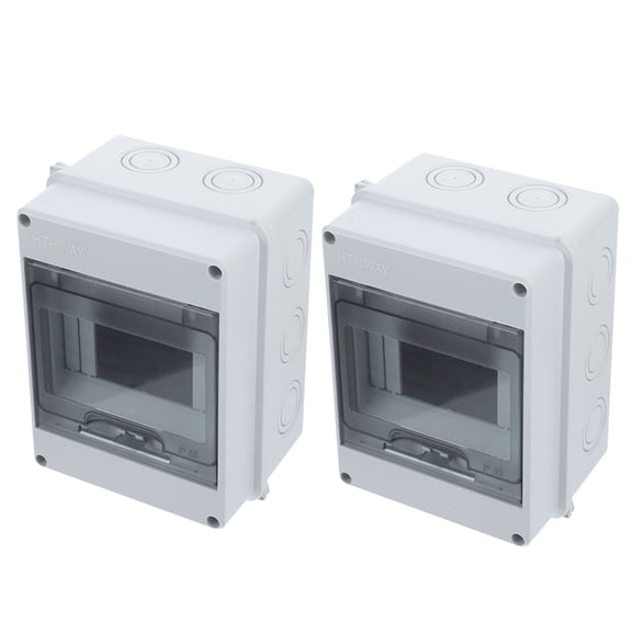 WORGEOUS 2pcs Distribution Boxes 5 Way Distribution Protection Box for Outdoor Wall Circuit Breaker