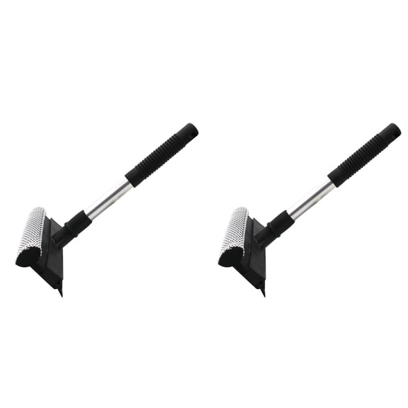 WORGEOUS 2-Pack Double-Sided Glass Brush Cleaner and Window Wiper for Home and Kitchen, Practical Black Cleaning Tool