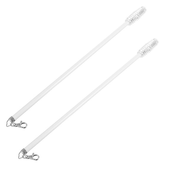 WORGEOUS 2pcs Drapery Pull Rod Wand for Curtains Manual Operation Aluminum Alloy Curtain Pull Rods for Grommet Curtains