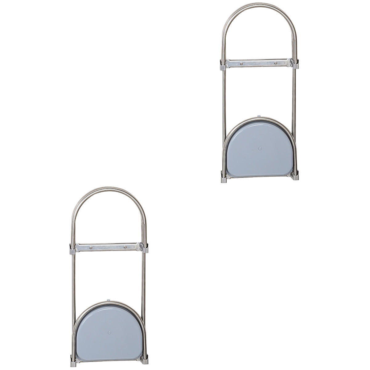 WORGEOUS 2pcs Durable Umbrella Storage Stand Wall-mounted Umbrella Holder (Silver, Sky-blue)