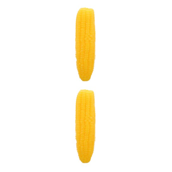 WORGEOUS 2pcs Fake Vegetable Corn Ornament Home Kitchen Corn Decor Vegetable Craft Ornament
