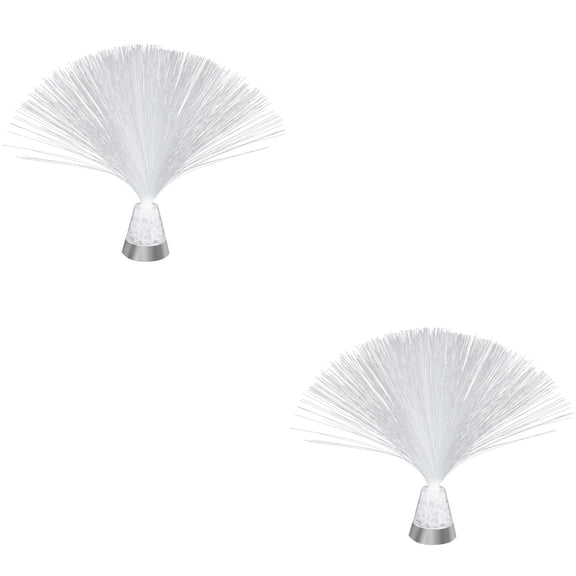 WORGEOUS 2pcs Fiber Optic Lamp USB Battery Powered Fiber Optic Light Optical Fiber Lamp