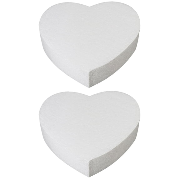WORGEOUS 2pcs Heart-Shaped Foam Cake Models for Baking, Cake Decorating, and Display, Cake Molds Set