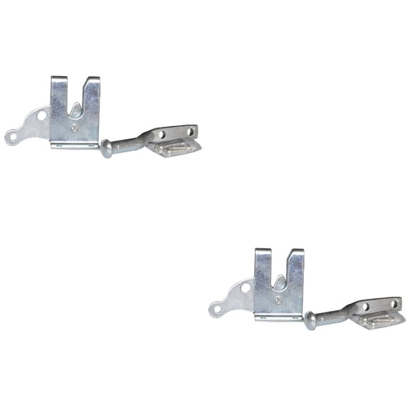 WORGEOUS 2pcs Gate Lock Anto Locking Electroplated Carbon Steel Hasp Latch auto Door lock for Garden Fencing Pasture Farm (Silver)
