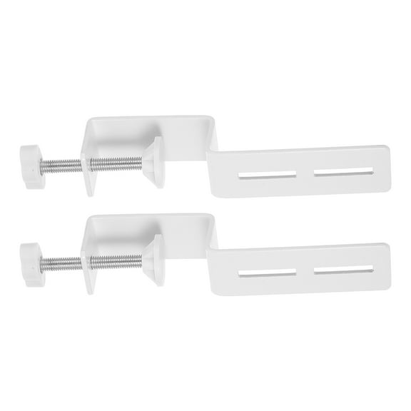 WORGEOUS 2pcs Heavy Duty C Clamp Carbon Steel Right Angle Clamps Universal Bracket For Welding Carpenter Building Household Mount For Installing Cabinets Tables Desk Mount White