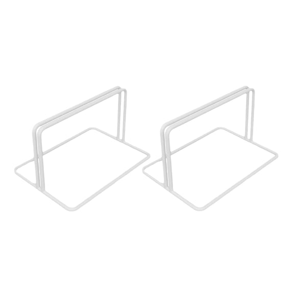Worgeous 2 Pcs Freezer Partition Base 15.00X10.00X10.00CM White