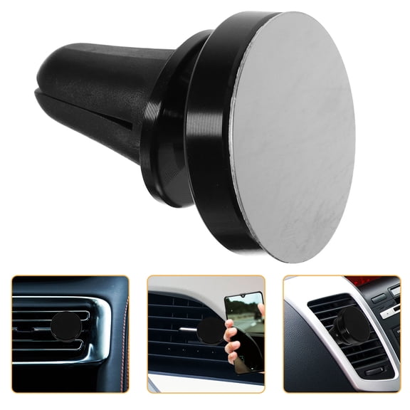 WORGEOUS 2-Pack Universal Magnetic Car Phone Holder for Air Vent, Compatible with Cell Phones and Mini Tablets, Black