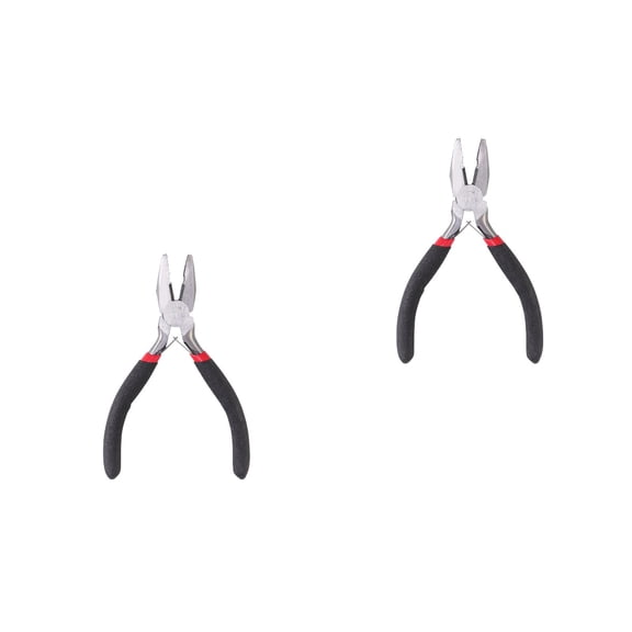 WORGEOUS 2pcs Multi-functional Vise Household Pliers Oblique Mouth Flat Mouth Pliers Car Emergency Tool Vise Household Tool Oblique Wire Cutter