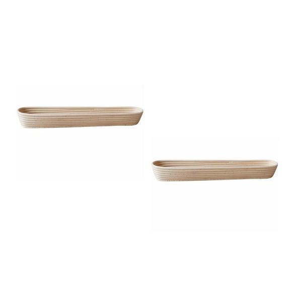 WORGEOUS 2pcs Oval Banneton Bread Proofing Basket French Long Bread Proofing Basket Bread Basket Supplies