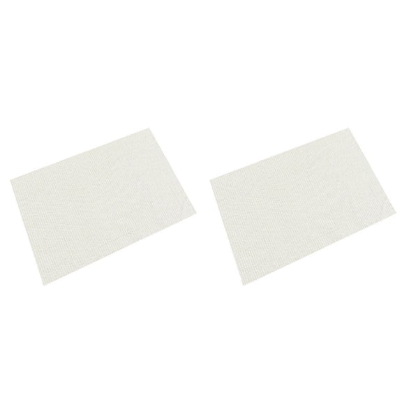 WORGEOUS 2pcs PVC Non-Slip Mat Simple Scalable Latex Carpet for Bedroom Livingroom Bathroom (Creamy White, 50cmx80cm)