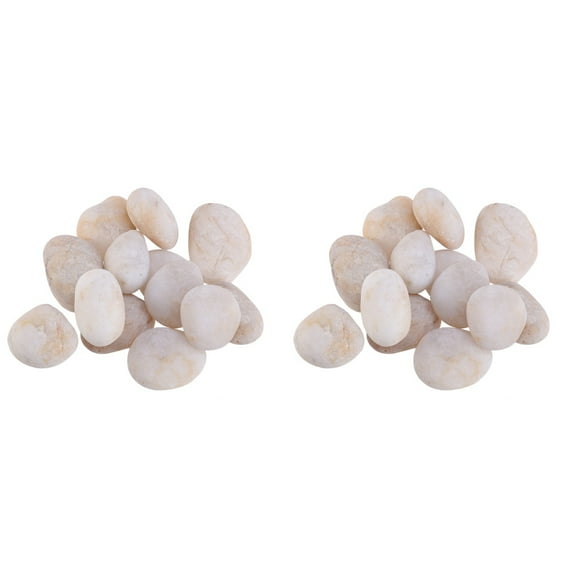 WORGEOUS 2pcs Painting Rocks and Stones Children's Drawing Painted Cartoon Creative Stones Hand-painted DIY Polishing Pebbles 500G (White)