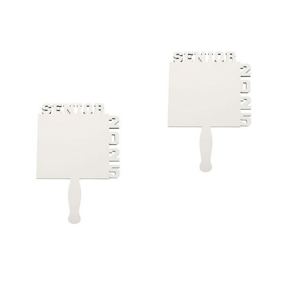 WORGEOUS 2pcs Photo Sublimation Frame Graduation Picture Frame Sublimation Fan Blank Fan Handheld Frame Heat Transfer Decor Sublimation Grad Fan Picture Frame (Double-Sided)