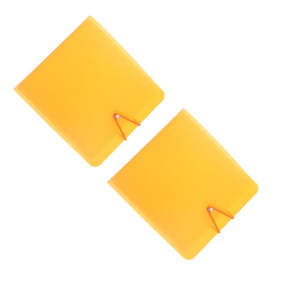 FUEENIRVA  PP Cd Binder, Orange Dvd Case Holder, 2Pcs for Storage Use