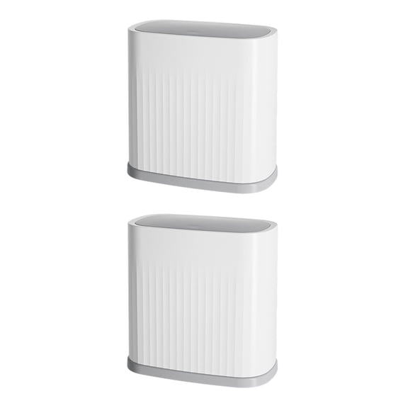 WORGEOUS 2-Pack Press Type Waste Paper Bins, Compact Garbage Containers for Bedroom, Office, or Home Use